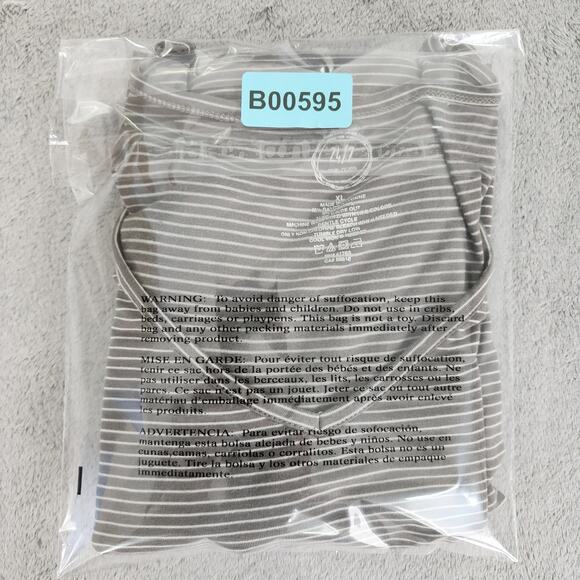 Maurices Top Womens XL Green White Striped 24/7 V-Neck Tee Short Sleeves Stretch - Picture 7 of 7